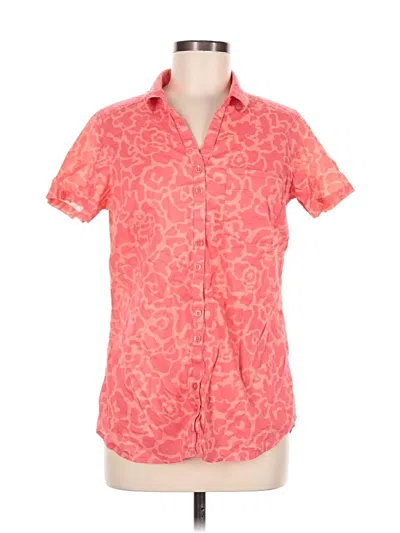 Pre-owned Columbia Short Sleeve Button Down Shirt In Pink