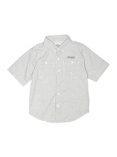 Pre-owned Columbia Kids' Short Sleeve Button Down Shirt In Silver