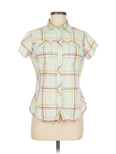 Pre-owned Columbia Short Sleeve Button Down Shirt In Yellow