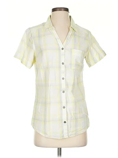 Pre-owned Columbia Short Sleeve Button Down Shirt In Yellow