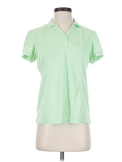 Pre-owned Columbia Short Sleeve Polo Shirt In Green