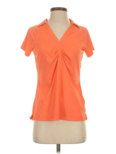 Pre-owned Columbia Short Sleeve Polo Shirt In Orange