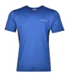 Columbia Short Sleeve Three Pitch Crew Tee In Mountain Blue In Blue