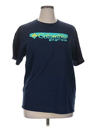 Pre-owned Columbia Short Sleeve T-shirt In Blue