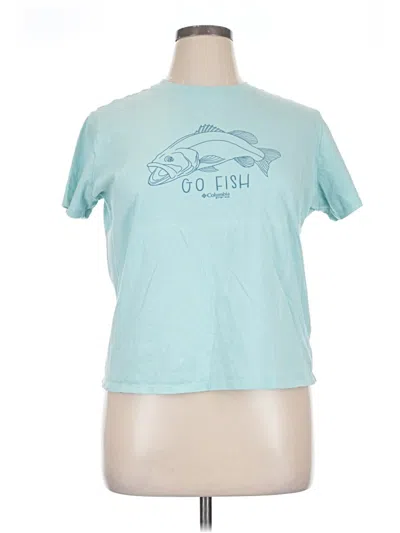 Pre-owned Columbia Short Sleeve T-shirt In Blue