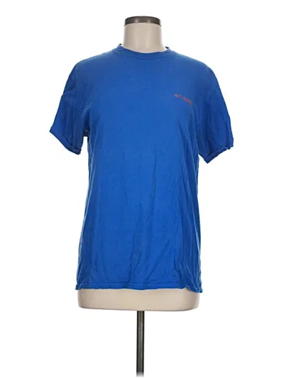 Pre-owned Columbia Short Sleeve T-shirt In Blue