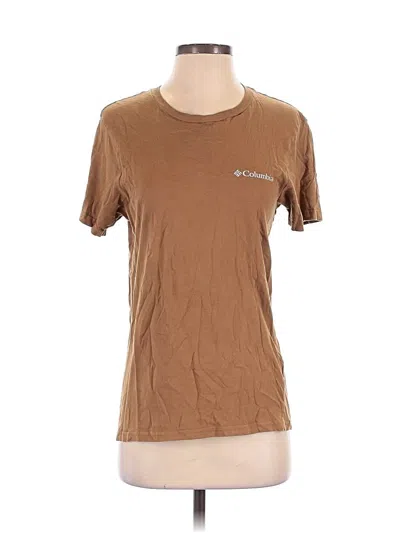 Pre-owned Columbia Short Sleeve T-shirt In Brown