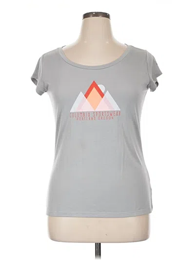 Pre-owned Columbia Short Sleeve T-shirt In Gray