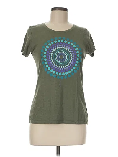 Pre-owned Columbia Short Sleeve T-shirt In Green