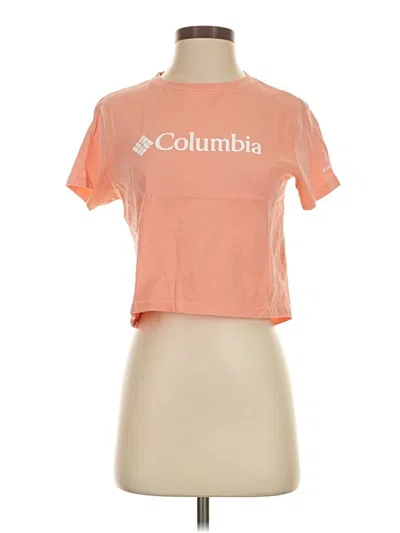 Pre-owned Columbia Short Sleeve T-shirt In Orange