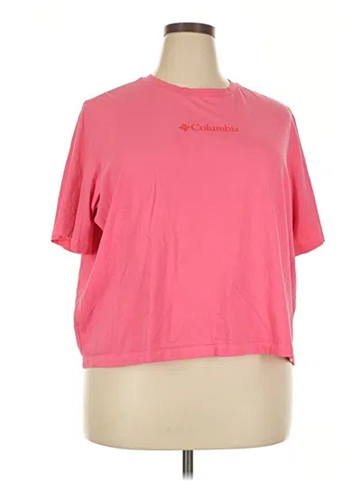 Pre-owned Columbia Short Sleeve T-shirt In Pink