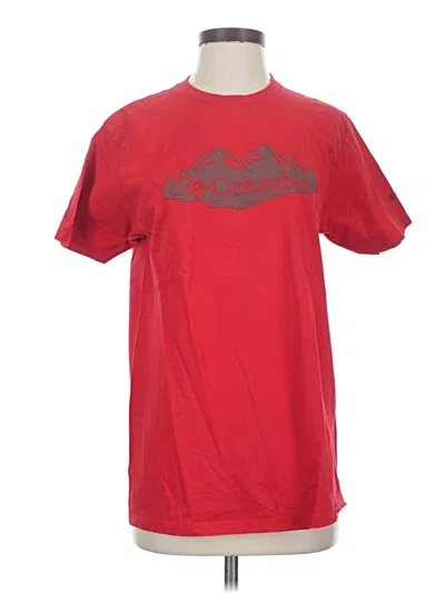 Pre-owned Columbia Short Sleeve T-shirt In Red