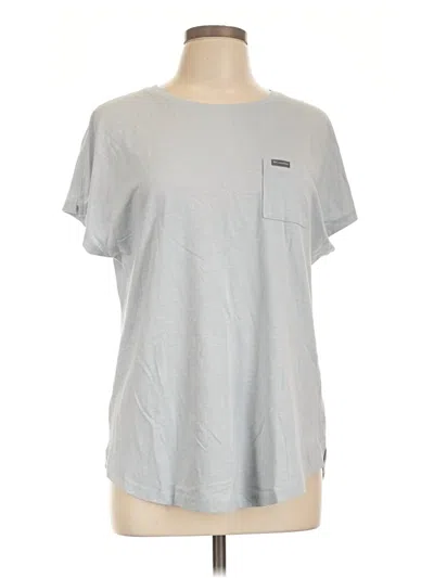 Pre-owned Columbia Short Sleeve T-shirt In Silver