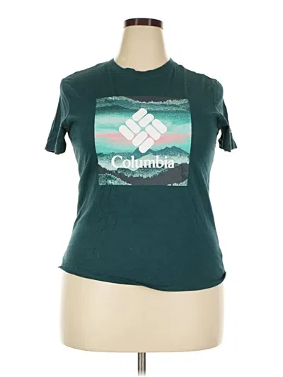 Pre-owned Columbia Short Sleeve T-shirt In Teal