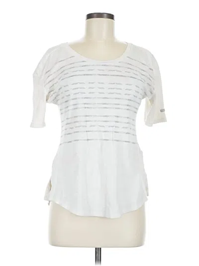Pre-owned Columbia Short Sleeve T-shirt In White
