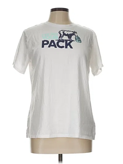 Pre-owned Columbia Short Sleeve T-shirt In White