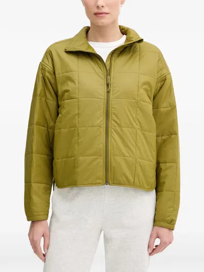Columbia Sienna Hill Quilted Logo-embroidered Jacket In Green