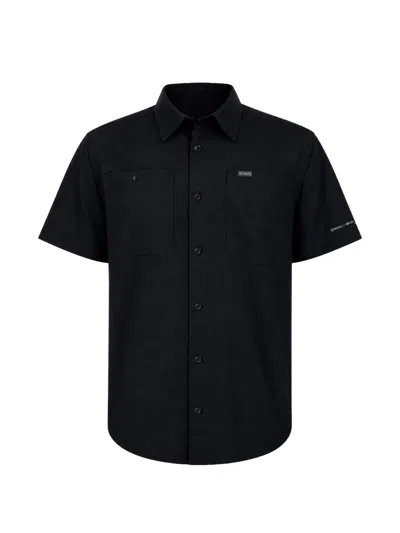 Columbia Silver Ridge™ Utility Ii Short-sleeve Pocket Shirt In Black