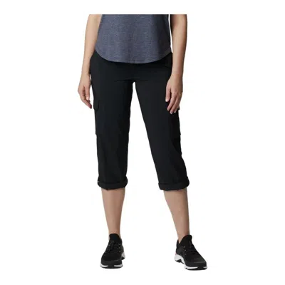 Columbia Silver Ridge Utility Pants Women Black Omni-wick Capri Hiking Erk1298