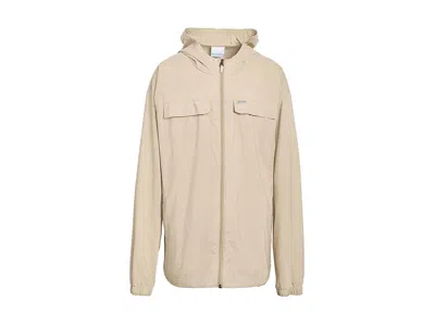 Columbia Skien Valley Hooded Long Sleeve Shirt (little Kid/big Kid) Kid's Clothing Ancient Fossil : Lg (14-16 In Neutral