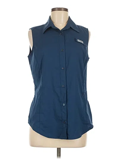 Pre-owned Columbia Sleeveless Blouse In Blue