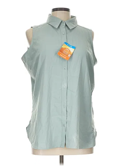 Pre-owned Columbia Sleeveless Blouse In Teal