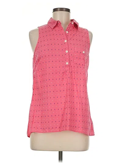 Pre-owned Columbia Sleeveless Button Down Shirt In Pink