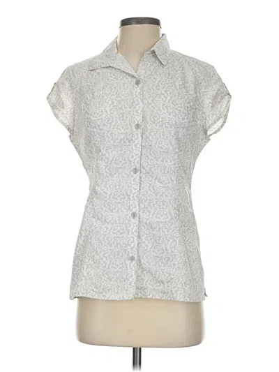 Pre-owned Columbia Sleeveless Button Down Shirt In Silver