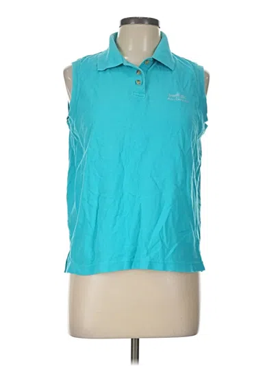 Pre-owned Columbia Sleeveless Button Down Shirt In Teal