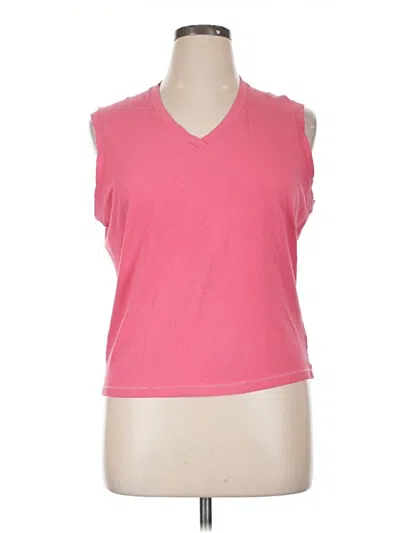 Pre-owned Columbia Sleeveless Top Pink V Neck Tops