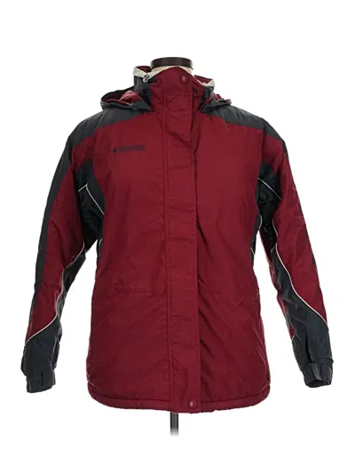 Pre-owned Columbia Snow Jacket In Burgundy