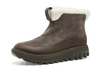 Columbia Snowtrot Ease Women's Snow Shoes Mud/cordovan: 7.5 B - Medium, Leather/suede In Brown