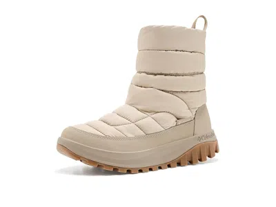 Columbia Snowtrot Mid Women's Snow Shoes Ancient Fossil/oxford Tan: 9.5 D - Wide In Gold