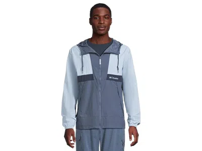 Columbia Spire Valley Hooded Windbreaker In Blue