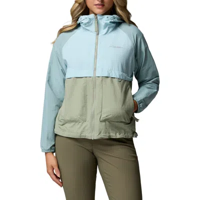 Columbia Spire Valley Water Repellent Windbreaker In Blue