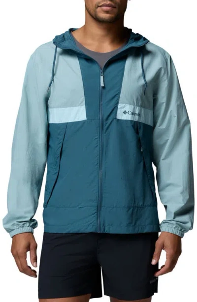 Columbia Spire Valley Water Repellent Windbreaker In Blue