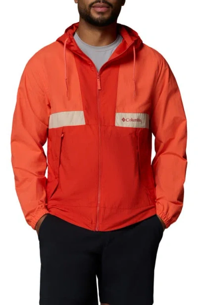 Columbia Spire Valley Water Repellent Windbreaker In Orange