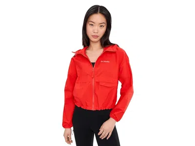Columbia Spire Valleytm Cropped Windbreaker In Animal Print