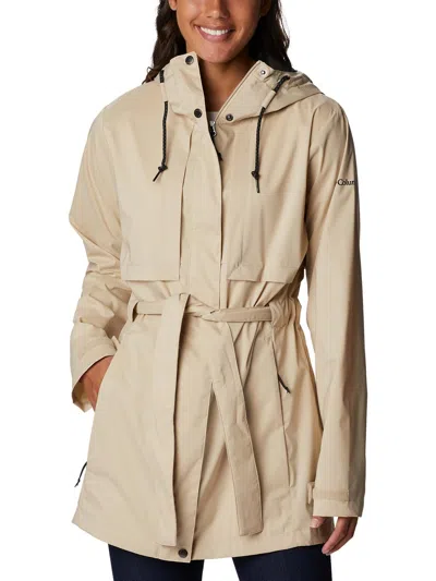 Columbia Sportswear Pardon My Trench Womens Water Resistant Hooded Raincoat In Multi