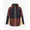 Columbia Sportwear Mens Tobacco, Black, Canoe Coreshot Hooded Shell Jacket In Brown