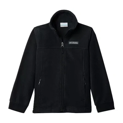 Columbia Steens Mountain Little & Big Kid Boys Fleece Lightweight Puffer Jacket In Black