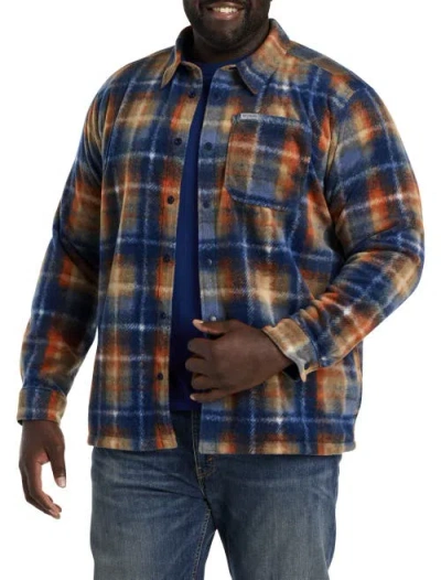 Columbia Steens Mountain Printed Shirt Jacket In Collegiate Navy