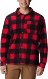 Columbia Steens Mountain Shirt Shacket Men's Red Black Sheck Collar Ups790 In Red