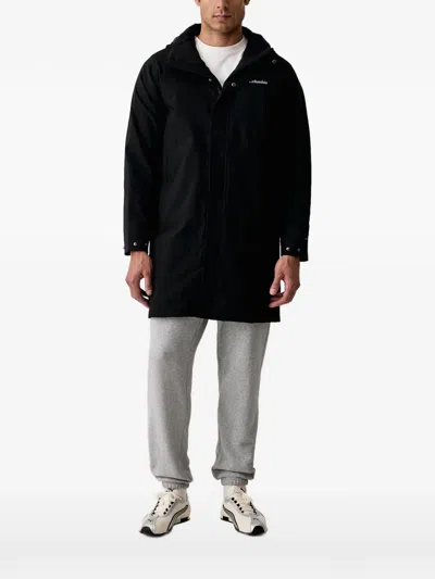Columbia Street Heights Hooded Car Coat In Black