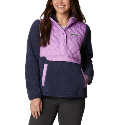 Columbia Street View Fleece Hooded Pullover In Purple