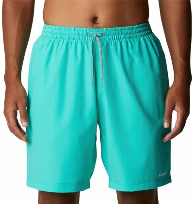 Columbia Summertide Shorts Men's Xl Turquoise Stretch Drawstring Waist App1276 In Green