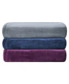 Columbia Super Soft Plush Fleece Blanket In Gray