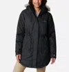 Columbia Suttle Mountain Jacket Women Black Faux Fur Trim Hooded Parka Fts637 In Black