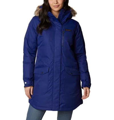 Columbia Suttle Mountain Parka Jacket Women's Blue Faux Fur Hooded Ups1301