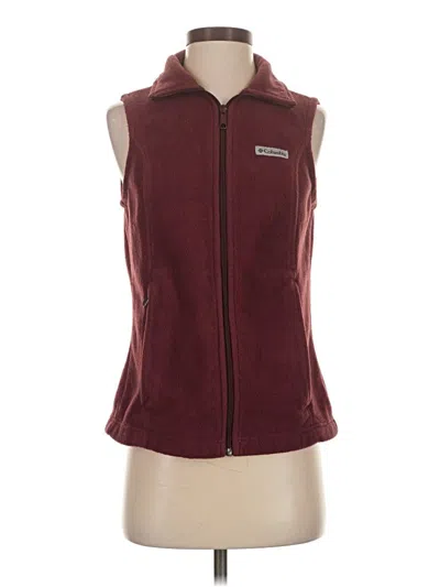 Pre-owned Columbia Sweater Vest In Burgundy
